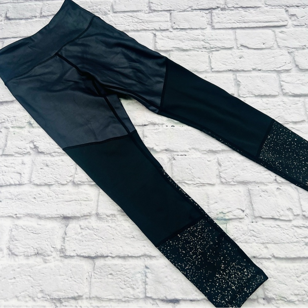 ZYIA Active Black Active Leggings Size 2 Faux Leather Yoga Work Out